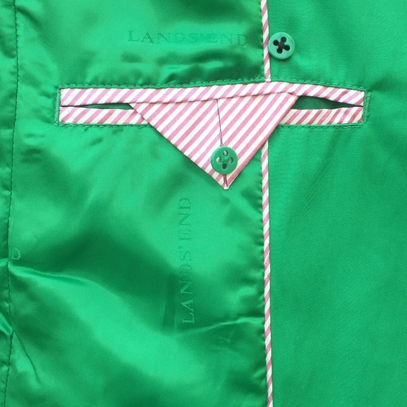 Lands End rain coat (kelly green) - Picture 4 of 6